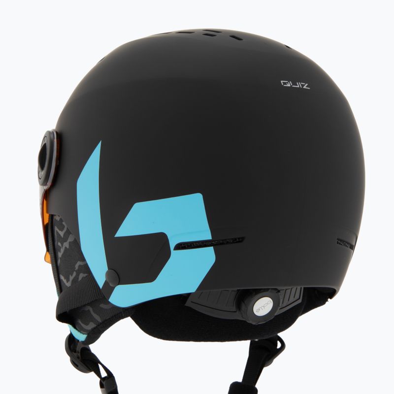 Vaikiškas slidinėjimo šalmas Bollé Quiz Visor Jr black/blue matte/orange gun 8