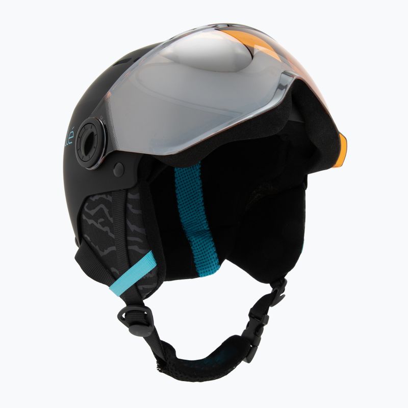 Vaikiškas slidinėjimo šalmas Bollé Quiz Visor Jr black/blue matte/orange gun 9