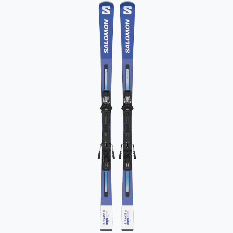 Salomon S Race GS 10 + M12 GW mėlynos ir baltos spalvos kalnų slidės L47038300 10