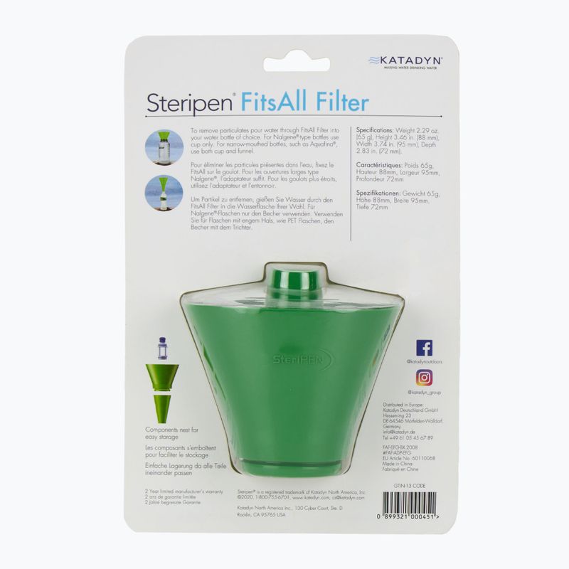 Vandens pirminis filtras Katadyn Steripen FitsAll With 40 Micron Filter 2