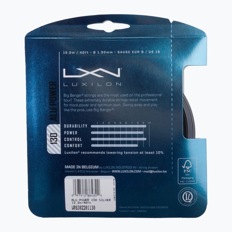 Luxilon Alu Power 130 teniso stygos 12,2 m sidabrinės WR8302201 2