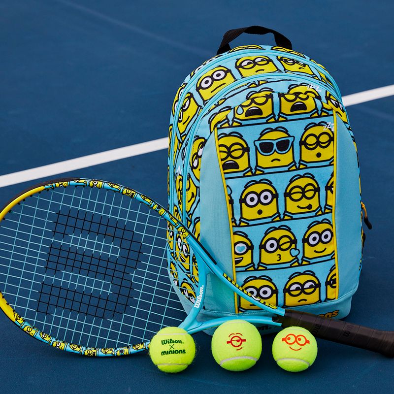 Wilson Minions 2.0 Jr 25 vaikiška teniso raketė mėlyna/geltona WR097310H 8