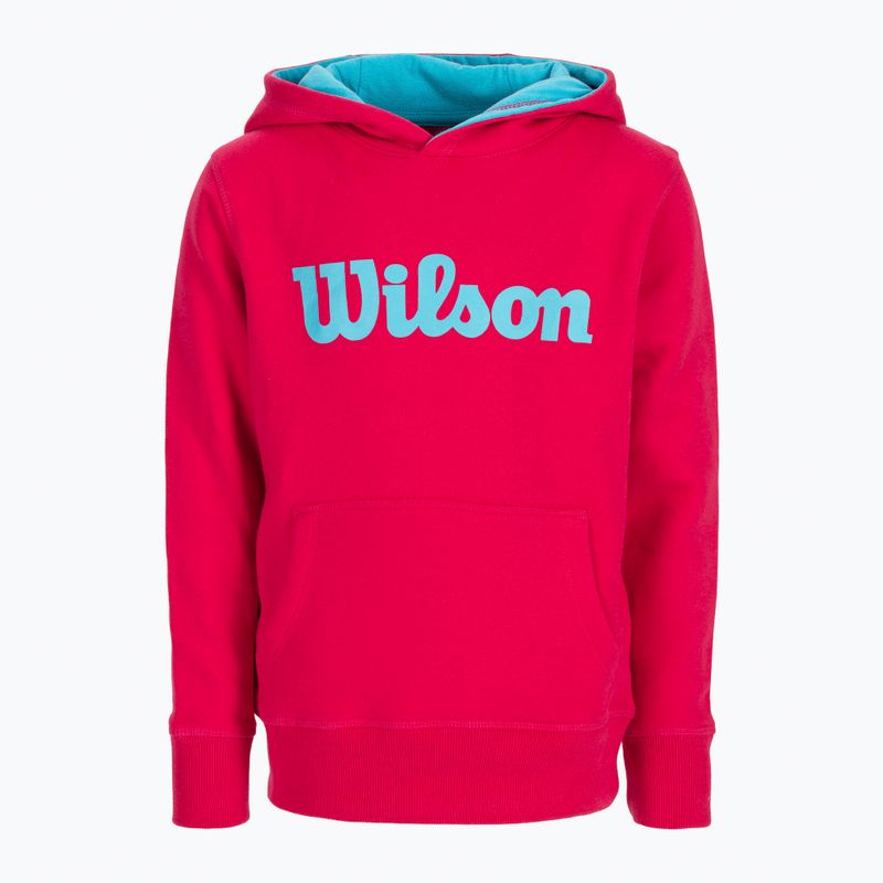 Wilson vaikiški teniso marškinėliai Script Cotton PO Hoody rožinės spalvos WRA769221