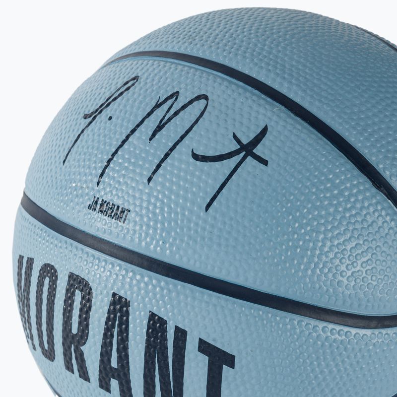 Vaikiškas krepšinio kamuolys Wilson NBA Player Icon Mini Morant blue dydis 3 3
