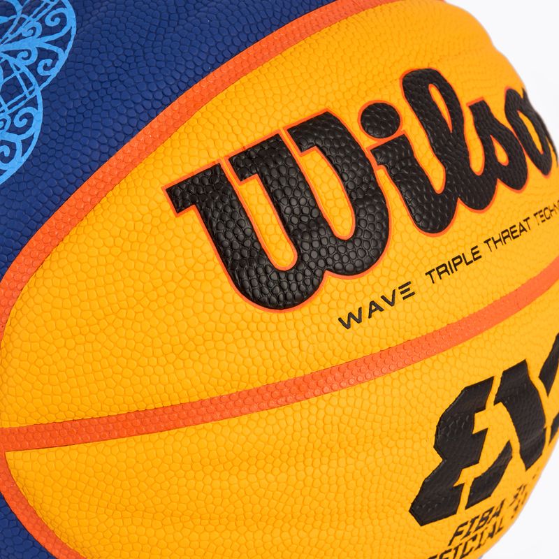 Krepšinio kamuolys Wilson Fiba 3x3 Game Ball Paris Retail 2024 blue/yellow dydis 6 3