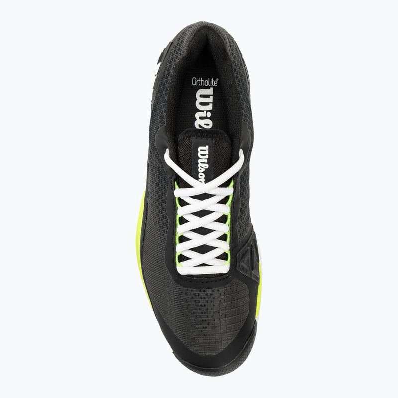 Vyriški teniso bateliai Wilson Rush Pro 4.0 Clay black/white/safety yellow 5