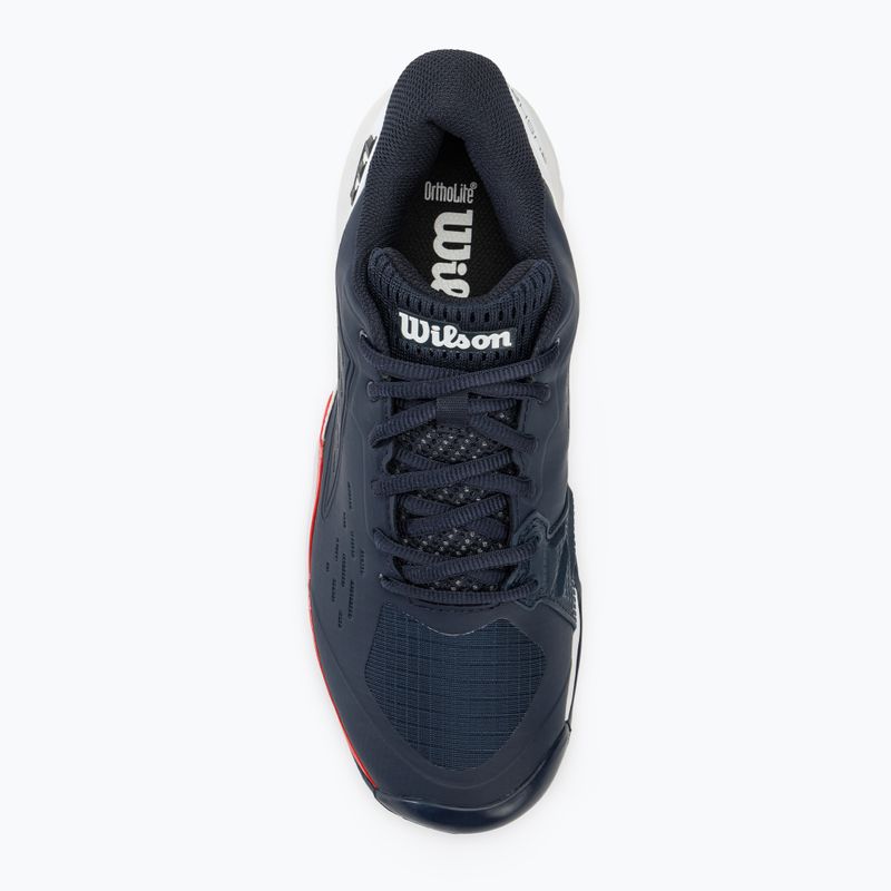 Vyriški teniso bateliai Wilson Rush Pro Ace Clay navy blazer/white/infrared 5