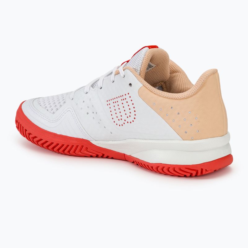 Moteriški teniso bateliai Wilson Kaos Stroke 2.0 white/peach perfait/infrared 3