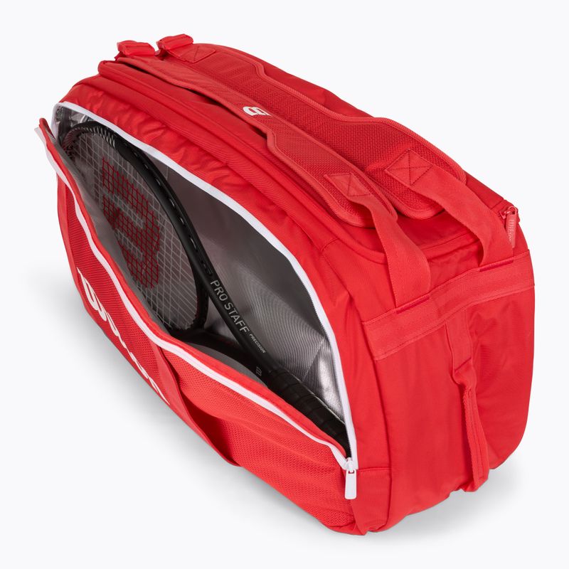 Teniso krepšys Wilson Super Tour Red Coaches Duffel red 9