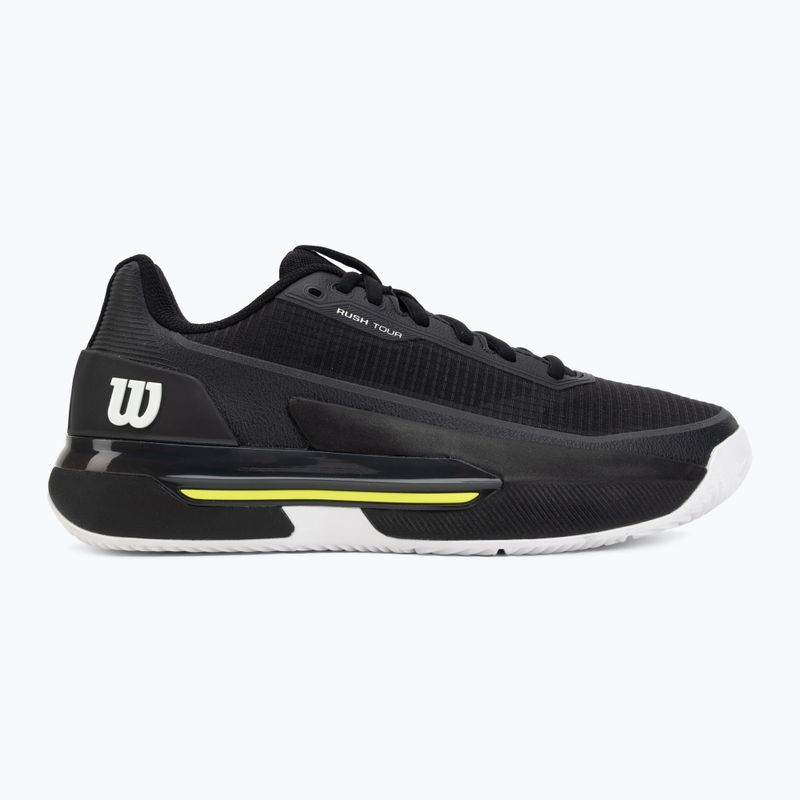 Vyriški teniso batai Wilson Rush Pro 5 Tour Clay black/white/safety yellow 2