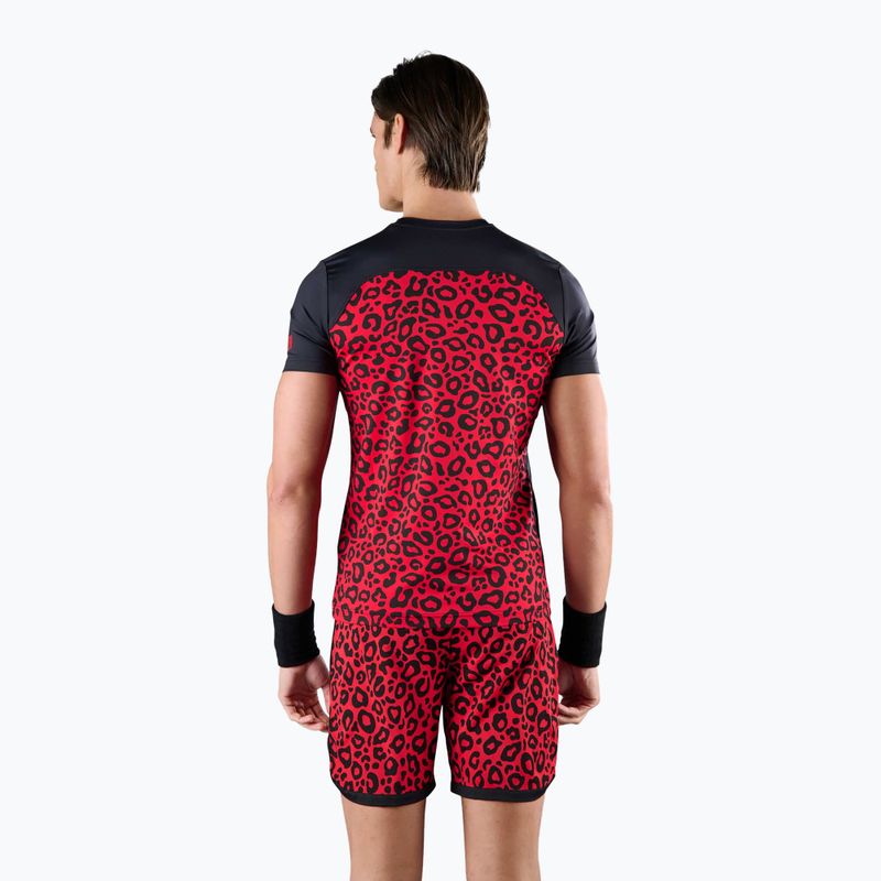 Vyriški HYDROGEN Panther Tech Tee juodi/raudoni teniso marškinėliai 2