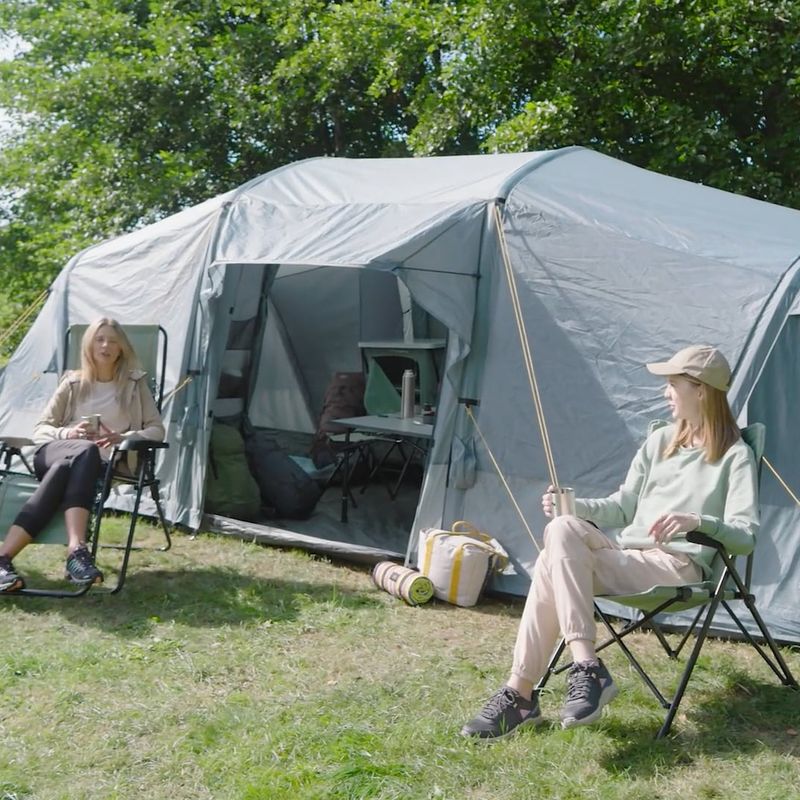 Pripučiamas 8 asmenų stovyklavimo palapinė KADVA AIRcamp 8.44 žalia 35