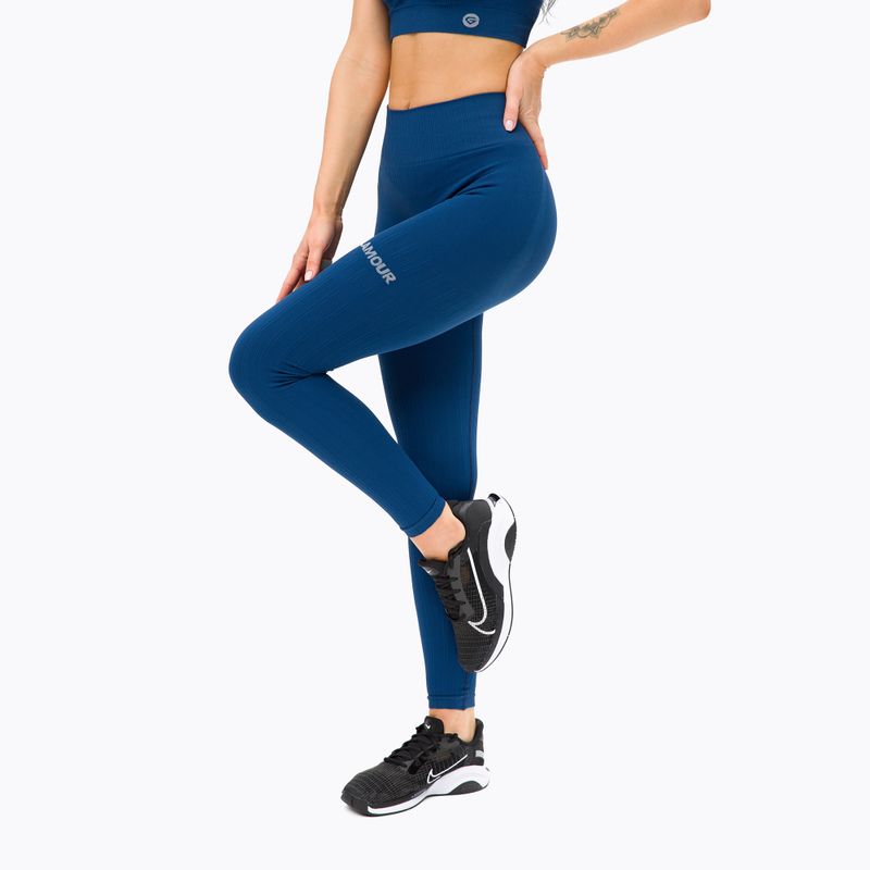 Moteriškos treniruočių tamprės Gym Glamour Push Up Classic Blue 313