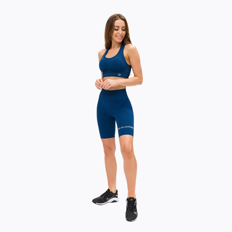 Moterų treniruočių dviratininkai Gym Glamour Push Up Classic Blue 317 2