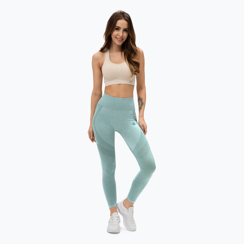 Moteriškos treniruočių tamprės Gym Glamour Green Fusion 337 2