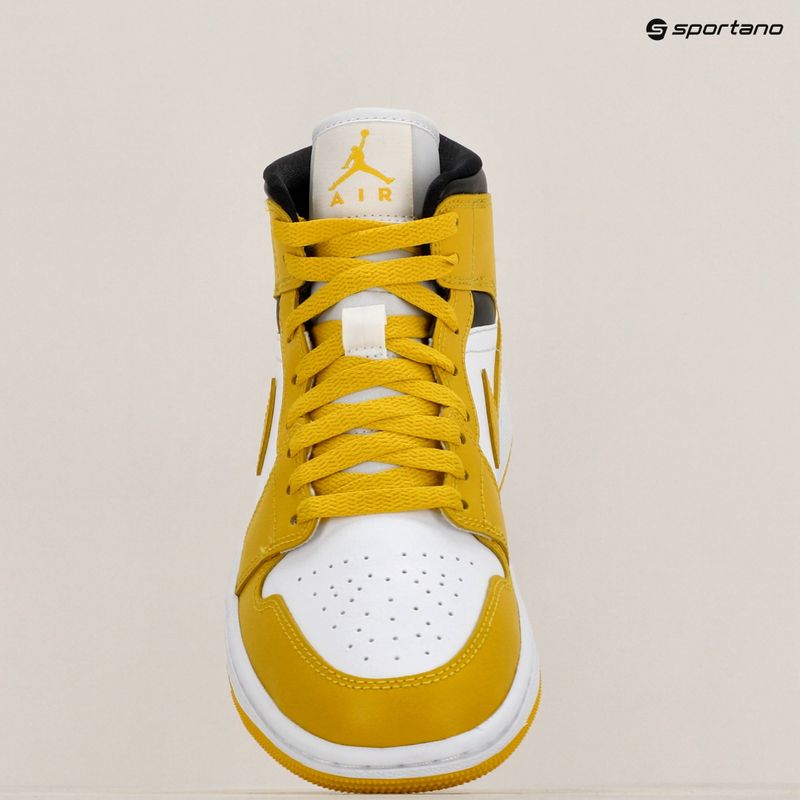 Moteriški batai Nike Air Jordan 1 Mid white/black/vivid sulfur 9