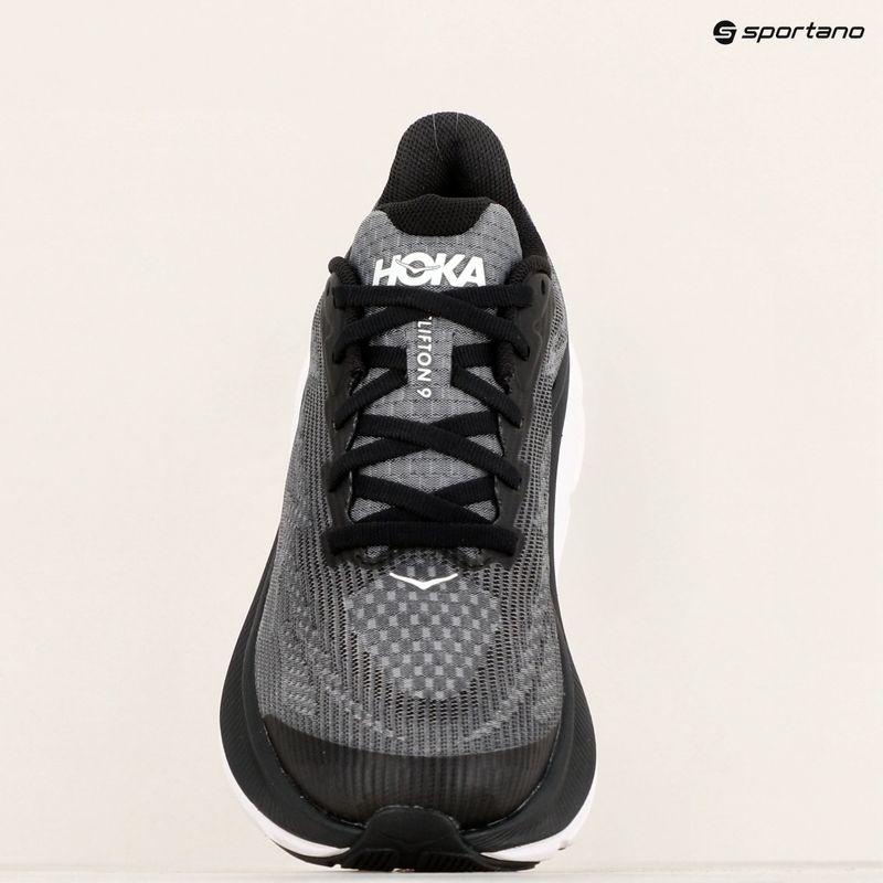 Vaikiški bėgimo batai HOKA Clifton 9 black/white 9