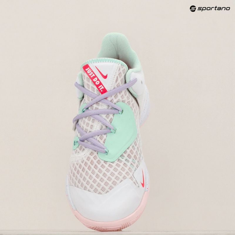 Krepšinio bateliai Nike Zoom Hyperspeed Court SE balti/mėtų putos/pilka/violetinė migla/rožinės putos 9