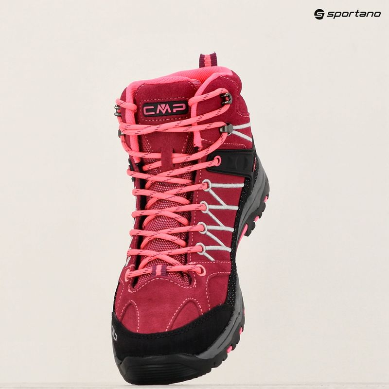 Jaunimo žygio batai CMP Rigel Mid berry / pink fluo 13
