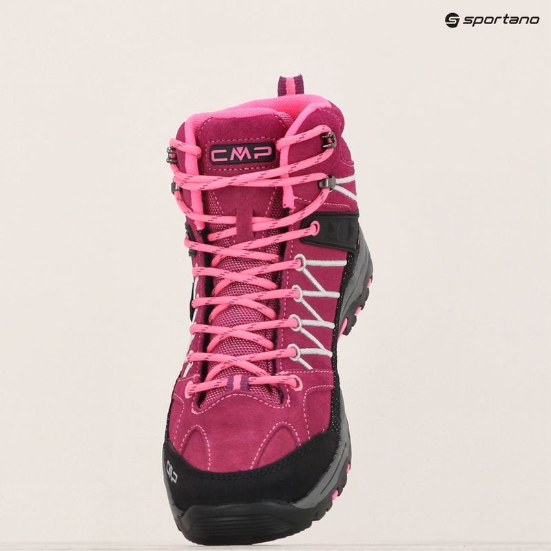 Jaunimo žygio batai CMP Rigel Mid berry / pink fluo 13