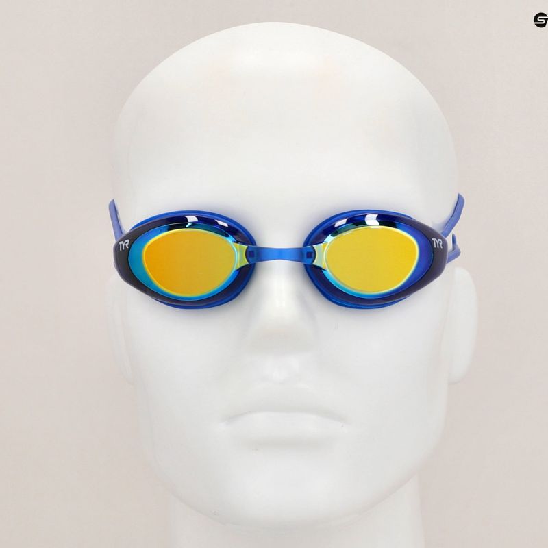 Plaukimo akiniai TYR Blackhawk Racing Mirrored gold/ royal 7