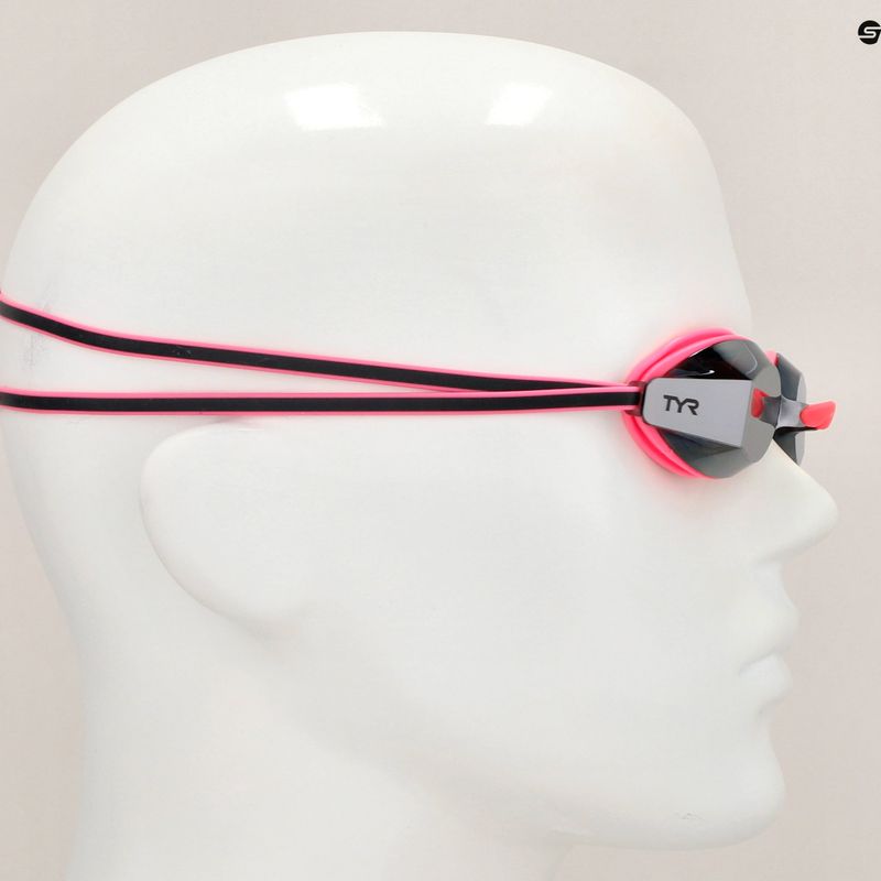Vaikiški plaukimo akiniai TYR Blackops 140 Ev Racing Mirrored silver/ pink/ black 7