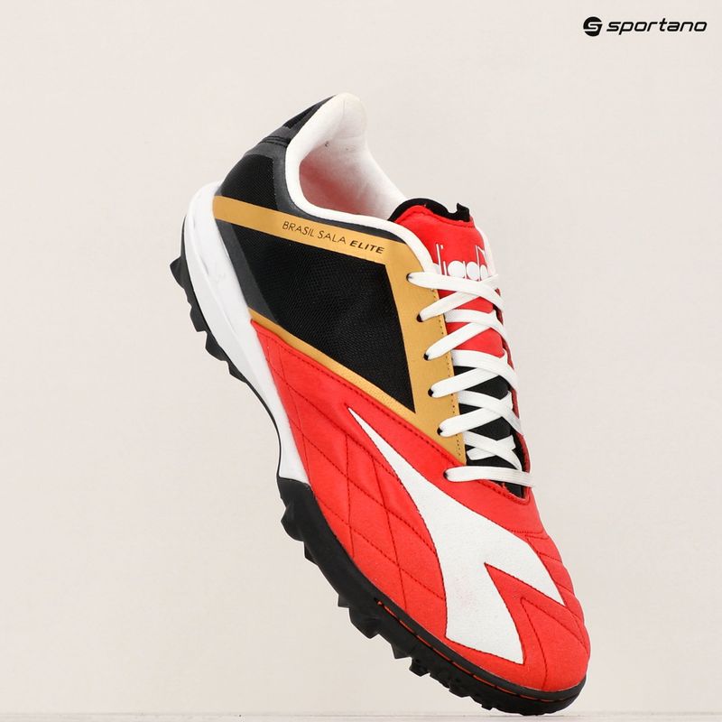 Vyriški futbolo batai Diadora Brasil Sala Elite TF milano red/white/black 9