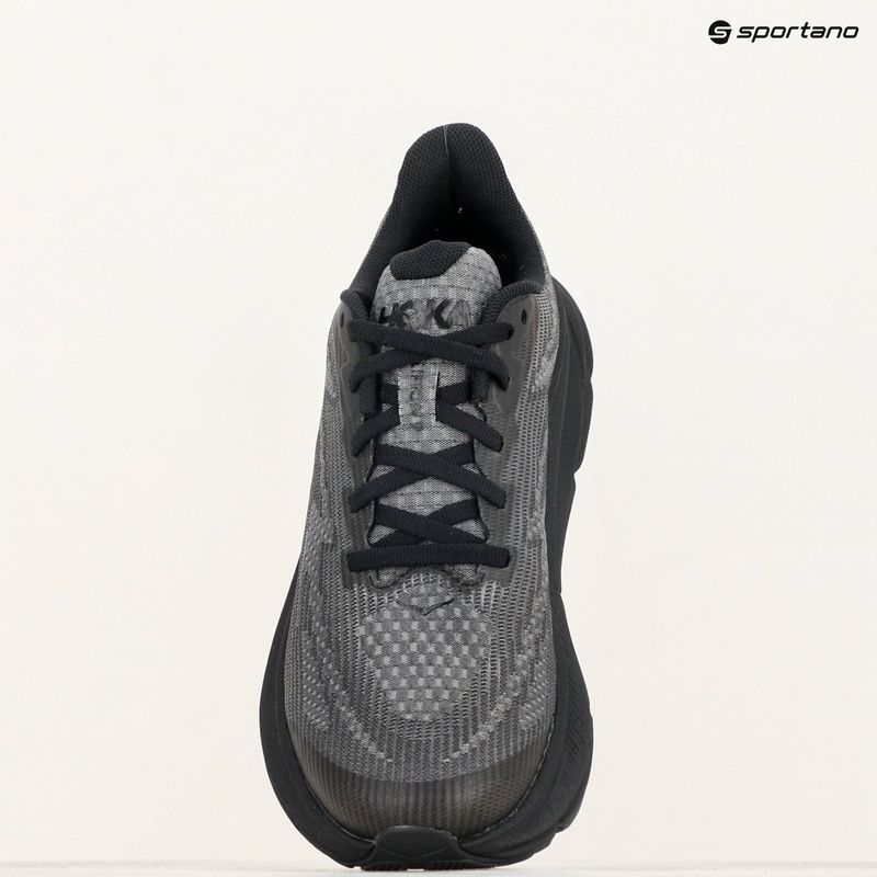 HOKA Clifton 9 black/carbon black vaikiški bėgimo bateliai 16