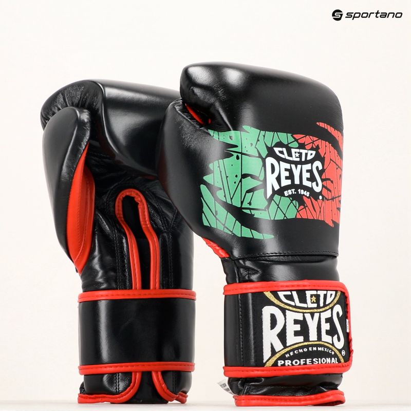 Bokso pirštinės Cleto Reyes Velcro Sparring black/red/white green red 7