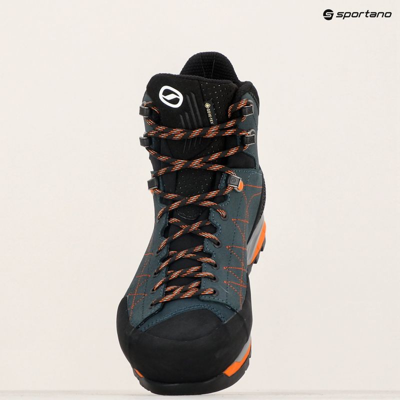 Vyriški priėjimo prie trasų batai SCARPA Zodiac TRK GTX petrol/rust orange 16