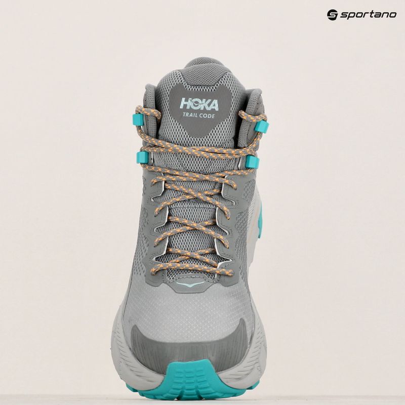 Vyriški žygio batai HOKA Trail Code GTX galactic grey/electric aqua 15