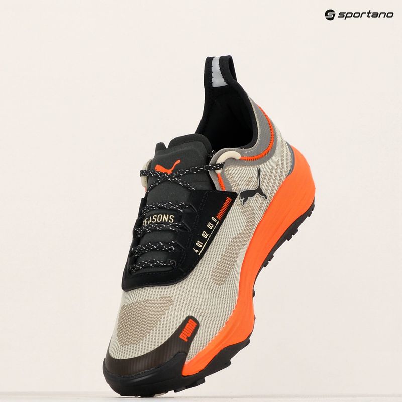 Vyriški bėgimo bateliai PUMA Voyage Nitro 3 Tech desert dust/flame flicker 19