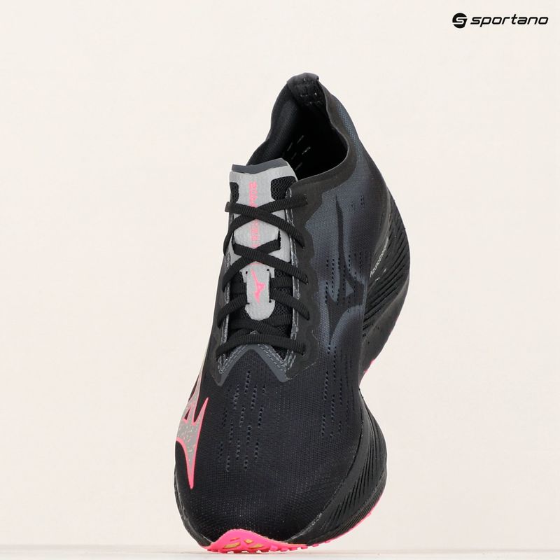 Vyriški bėgimo batai Mizuno Wave Rebellion Pro 2 black/silver/pink tetra 12