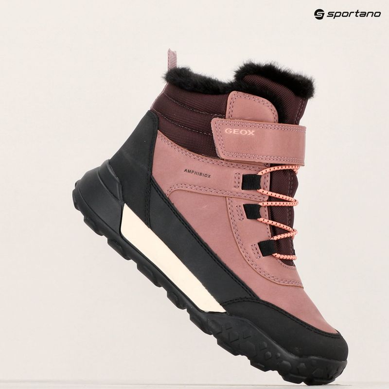 Paauglių sniego batai Geox Trekkyup ABX dark pink 17