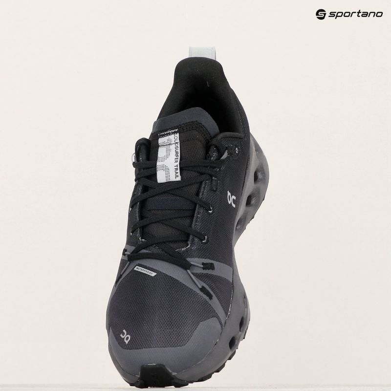 Moteriški bėgimo bateliai On Running Cloudsurfer Trail Waterproof black/eclipse 15