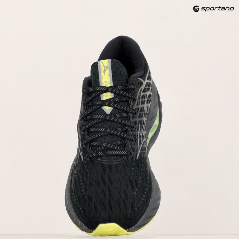 Vyriški bėgimo batai Mizuno Wave Inspire 20 black/silver/sunny lime 11