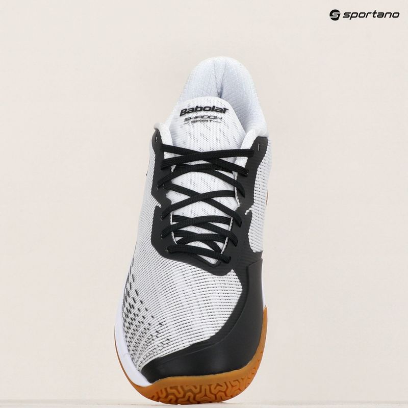 Vyriški badmintono bateliai Babolat Shadow Spirit 2 white/ black 15