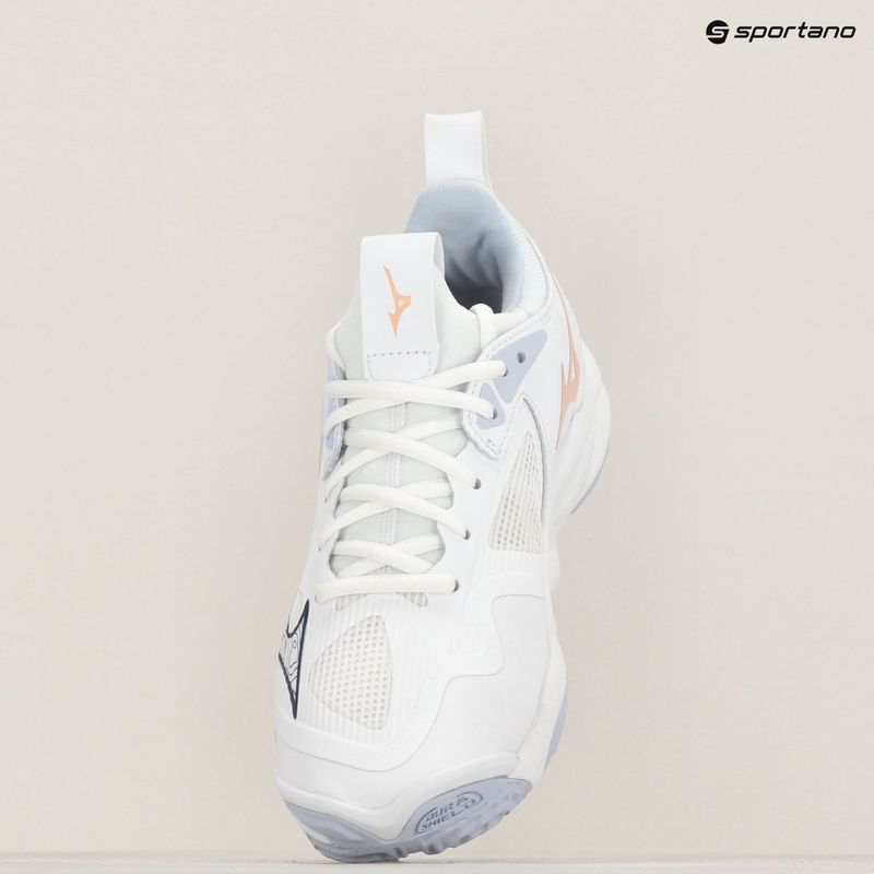 Moteriški tinklinio batai  Mizuno Wave Momentum 3 white/ navy peony/ peach parfait 7