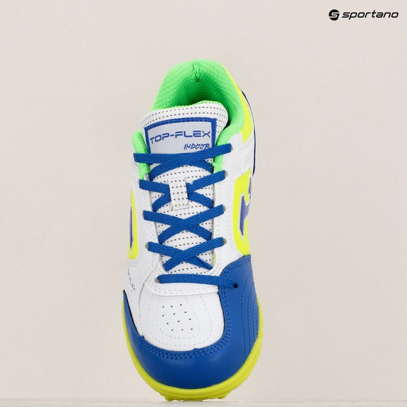 Vaikiški futbolo batai Joma Top Flex TF white/royal blue 11