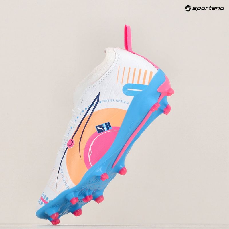 Vaikiški futbolo batai PUMA Ultra 5 Match Vol. Up FG/AG Jr puma white/luminous blue 8