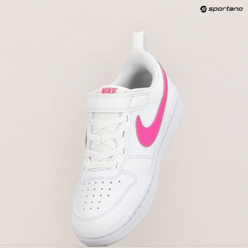 Vaikiški batai Nike Court Borough Low Recraft white/laser fuchsia 9