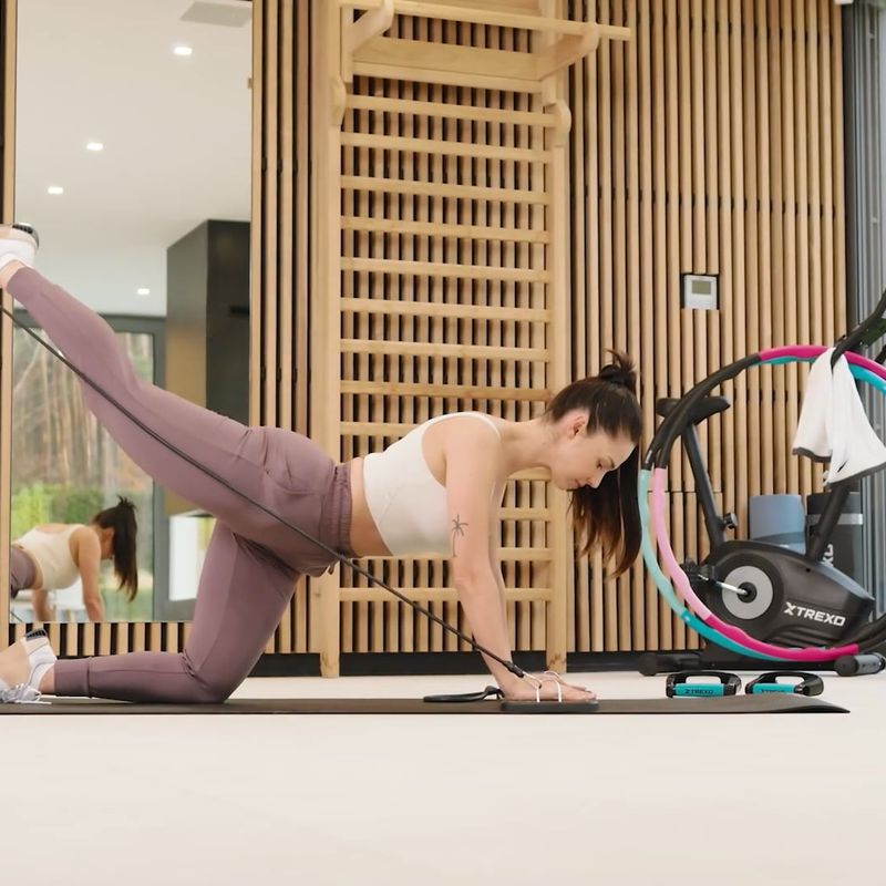 Daugiafunkcinė platforma su rankenomis XTREXO sulankstoma TXO-B4Z044-BK juodas 11