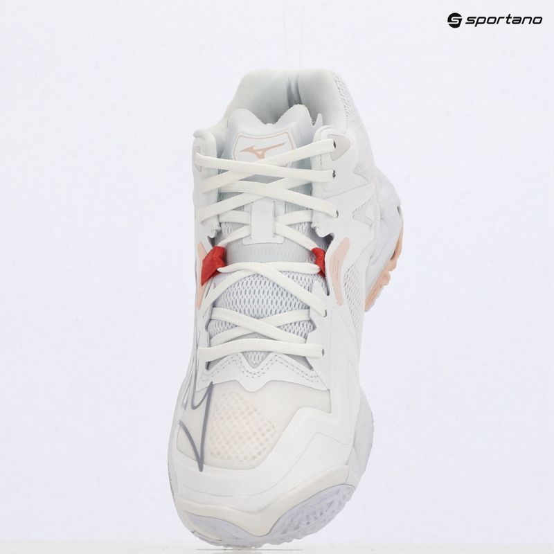 Moteriški tinklinio batai Mizuno Wave Lightning Z8 Mid white/aleutian/cloud pink 12