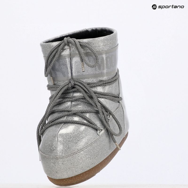 Moteriški sniego batai Moon Boot Icon Low Glitter silver 9
