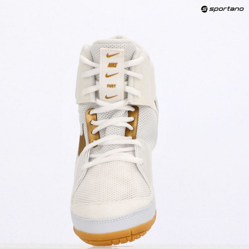 Imtynių batai Nike Fury white/metallic gold 9