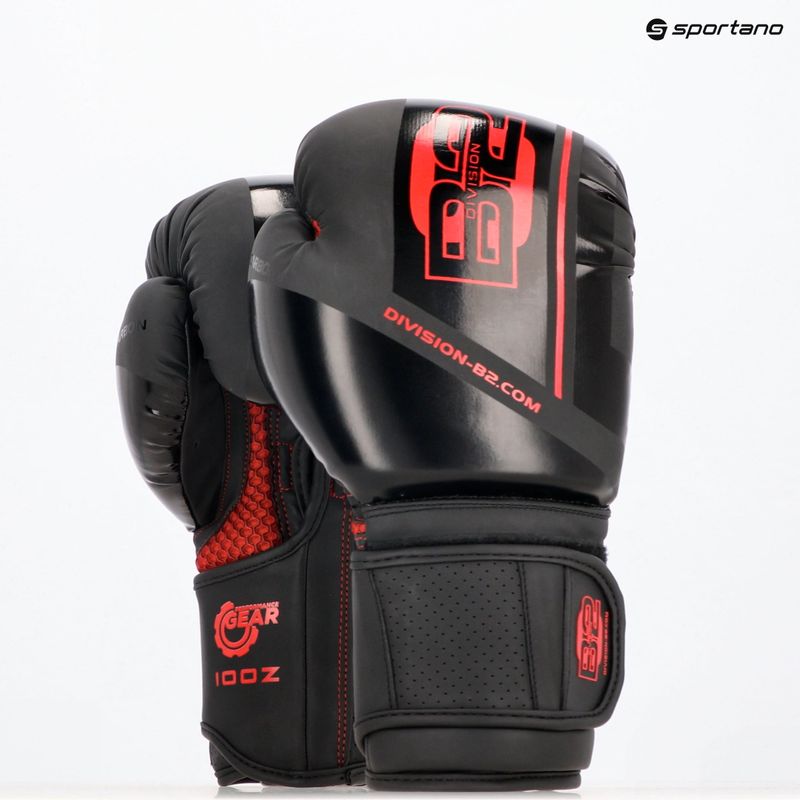 Bokso pirštinės DIVISION B-2 Pro Carbon black/red 7