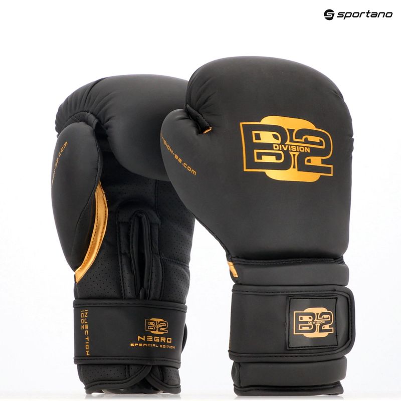 Bokso pirštinės DIVISION B-2 Pro Carbon black/gold 7