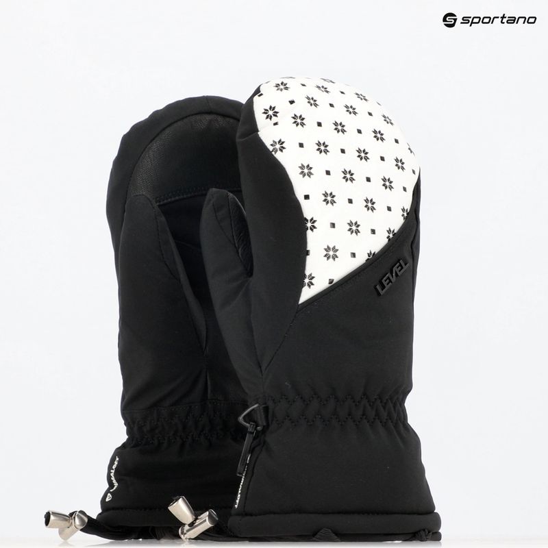 Moteriškos slidinėjimo pirštinės Level Mummies Mitt black/white 10