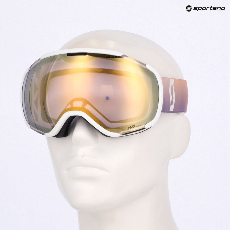 Slidinėjimo akiniai SCOTT Faze II LS white/soft pink/light sensitive bronze chrome 7