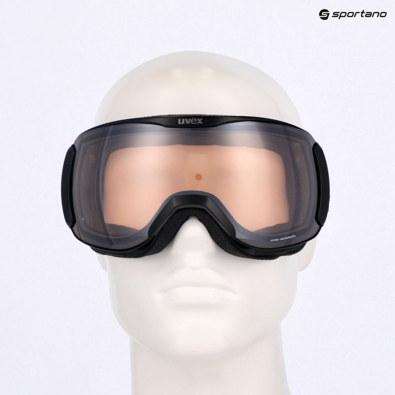 Slidinėjimo akiniai UVEX Downhill 2100 V black shiny/mirror silver clear 7